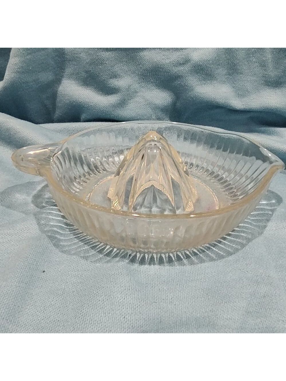 Vintage Juicer Glass Clear Pour Spout And Handle